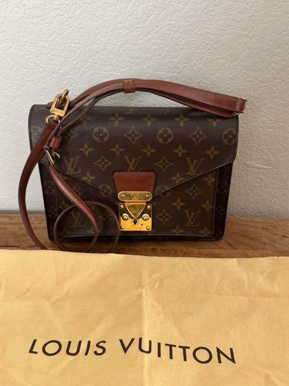 Louis Vuitton Brown Monogram Monceau Bag